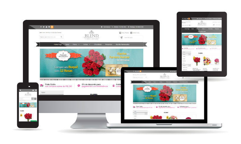 Case Website Responsivo Blend Floricultura - Marketing Digital Express